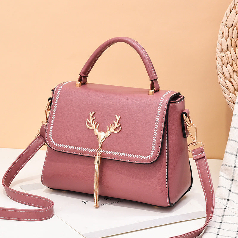 Women's New Fashion Hand-held Deer Head Tassel Shoulder Bag