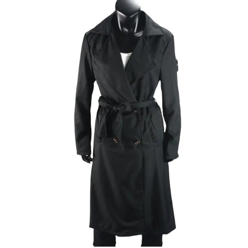 Women's Coat Plus Size Trench Coat Tie-front Top