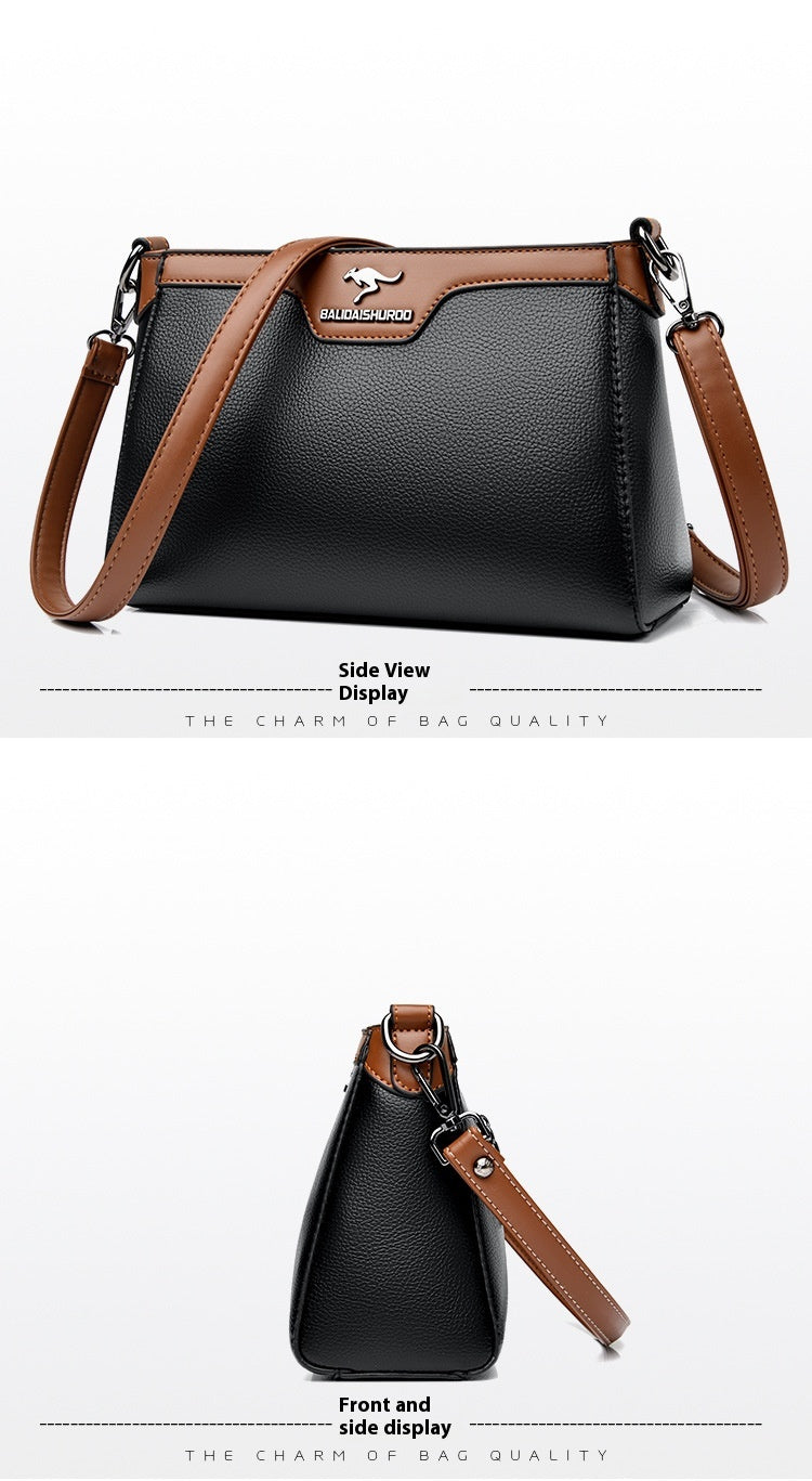 One Shoulder Soft Leather Small Square Stitching Women's Cross-body Bag