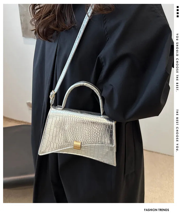 Fashionable Textured Pu Simple Women's Solid Color Casual