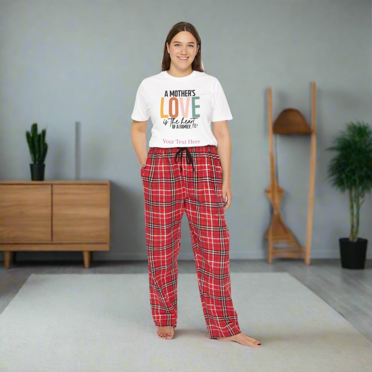 Women's Short Sleeve Pajama Set - Personalize With Mother's Day Messages