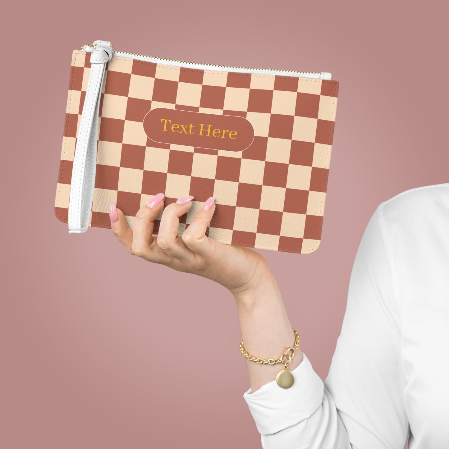 Clutch Bag - Personalize With Checkered Designs