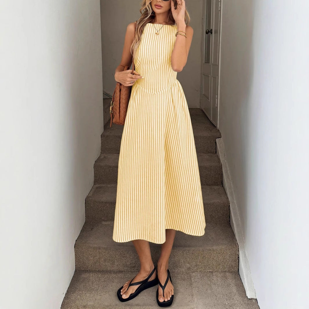 Women's Casual Sleeveless Pocket Fashion Dress