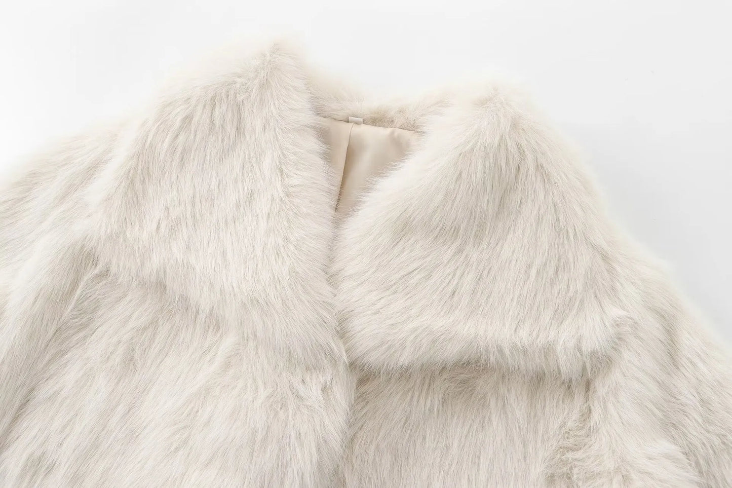 French Style Large Lapel Artificial Fur New Plush Coat