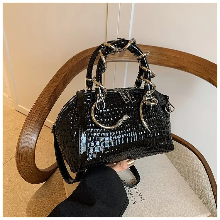 European And American Fashion Stone Pattern Personality Retro Easy Matching Portable Crossbody Shell Bag