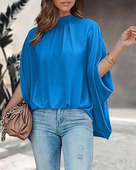 Oversized Top Batwing Sleeve Tarpaulin For Women