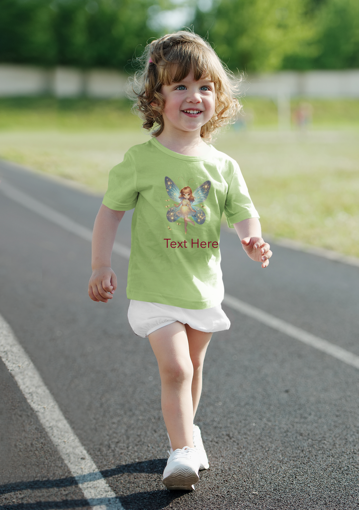 Kids Heavy Cotton™ Tee-Personalize With Cute Fairies