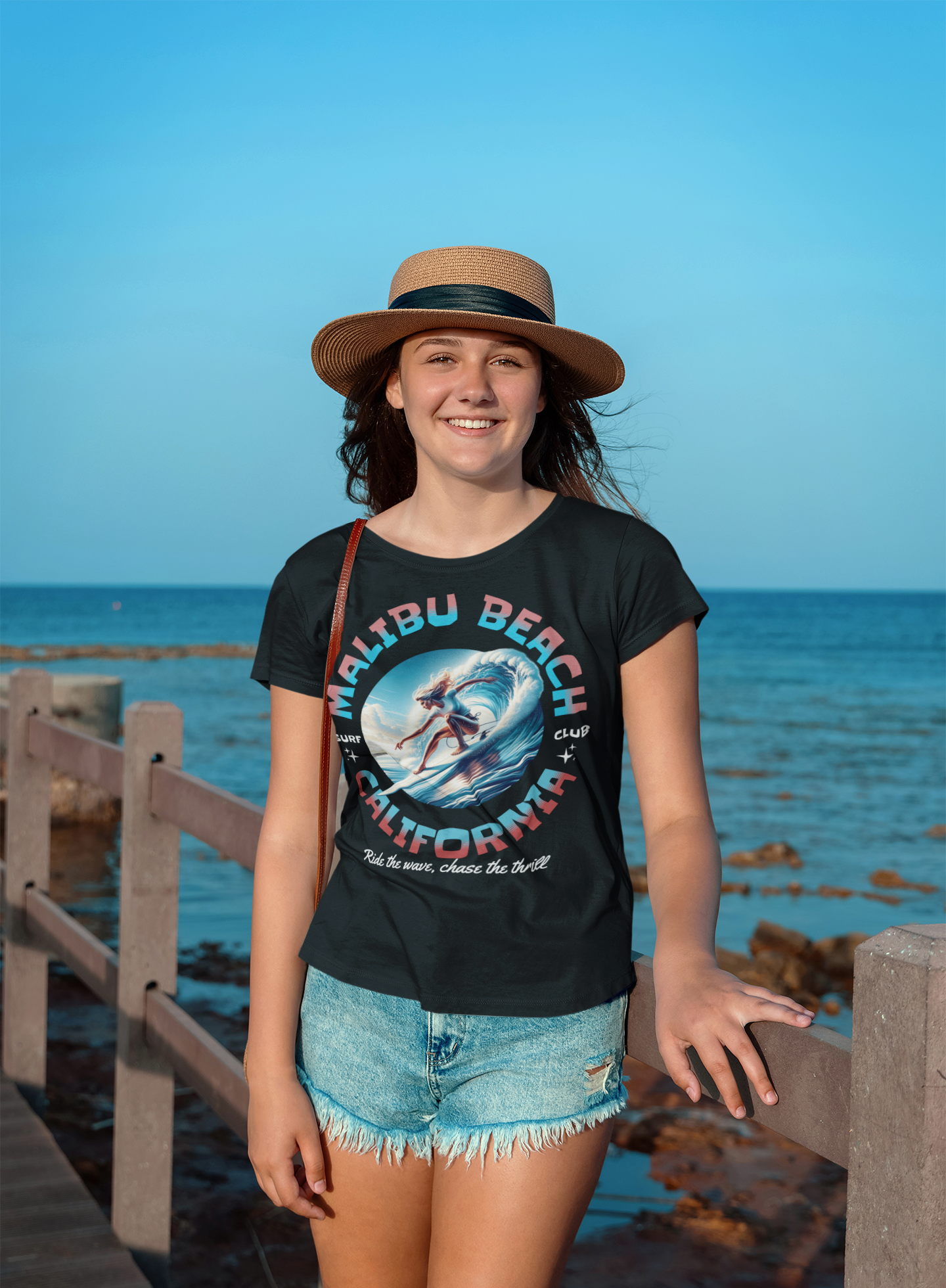 Unisex Softstyle T-Shirt - Personalized Malibu California TShirt