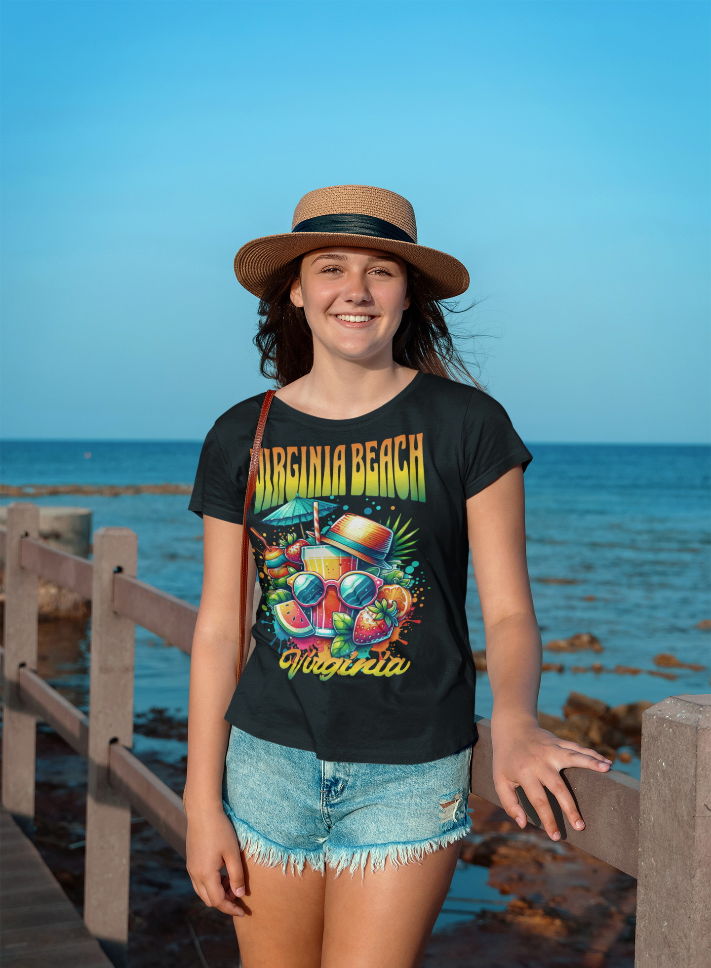 Unisex Softstyle T-Shirt-Personalized Virginia Beach Virginia TShirt