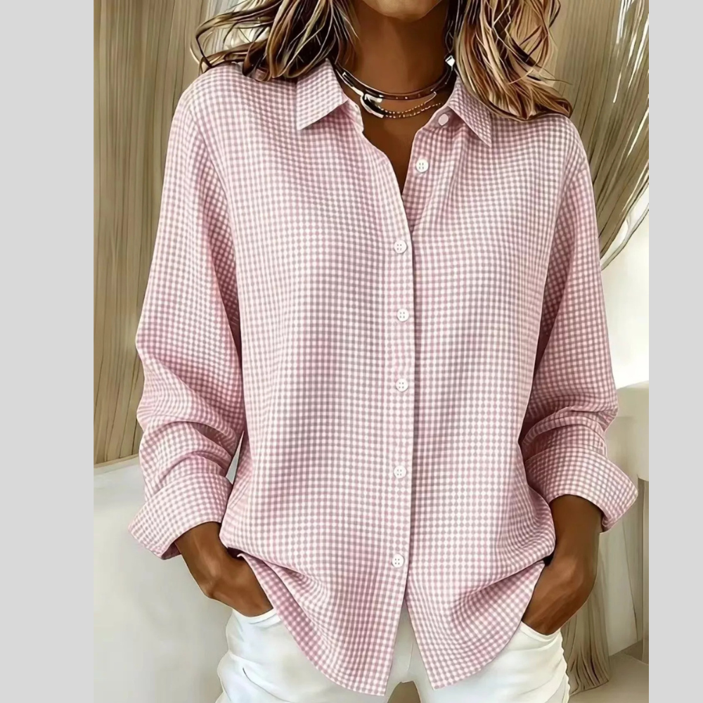 Full Size Plaid Button Up Long Sleeve Casual Shirt Plus Size