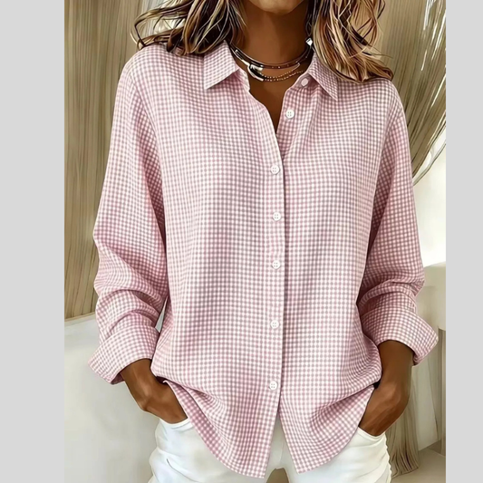 Full Size Plaid Button Up Long Sleeve Casual Shirt Plus Size