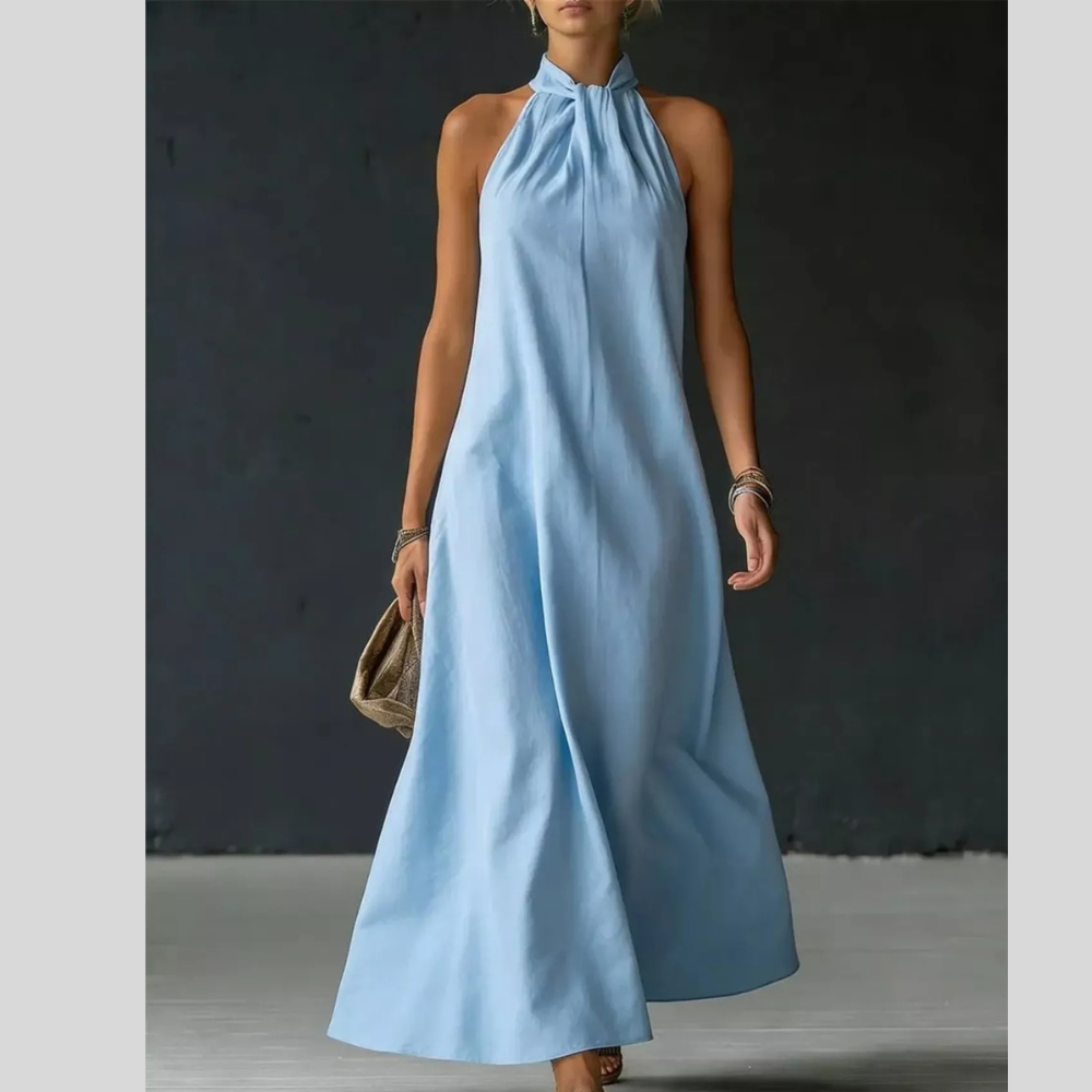 Full Size Halter Neck Maxi Dress Plus Size
