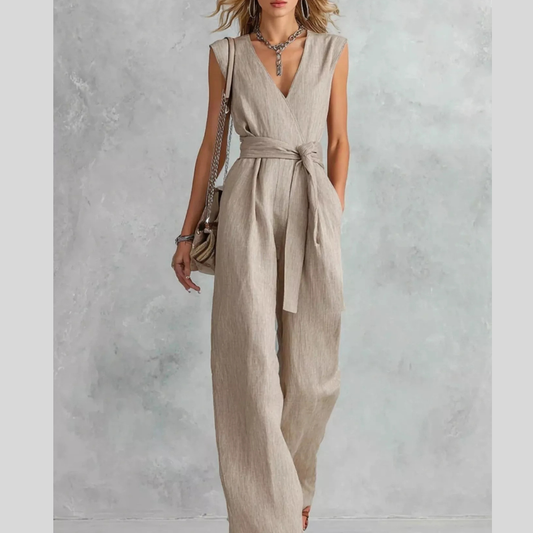Sleeveless Wide Leg Jumpsuit