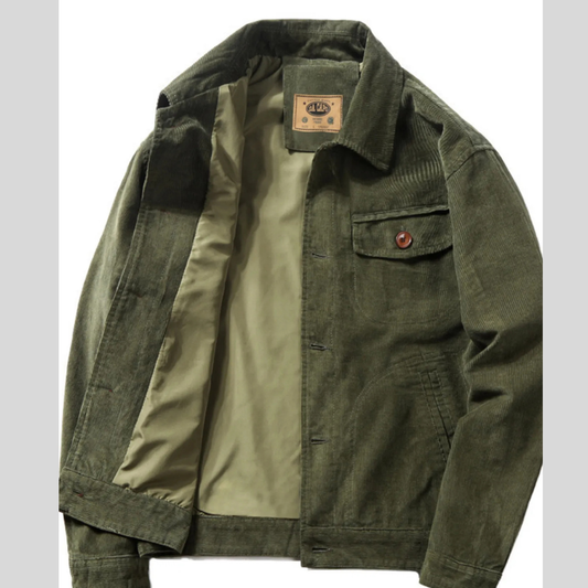 Men's Plus Size Vintage Corduroy Casual Jacket