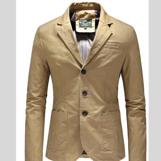 Men's Plus Size Casual Slim Fit Button Up Blazer