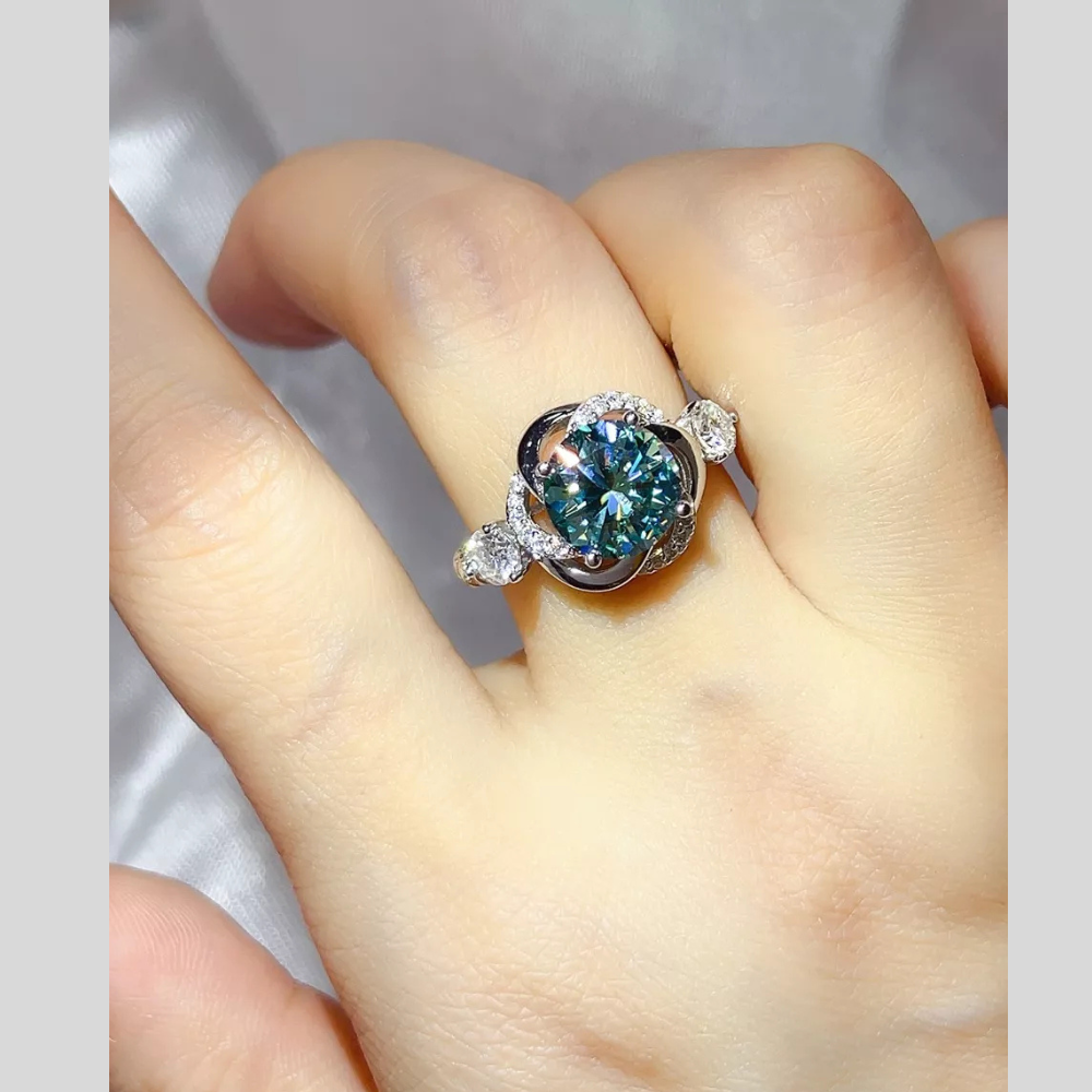 3 Carat 925 Sterling Silver Moissanite Ring