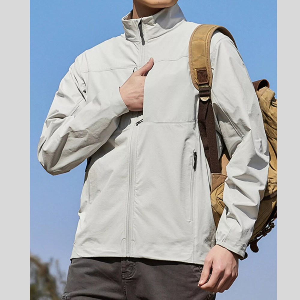 Men's Plus Size Zip Up Lightweight Windproof Outdoor Jacket