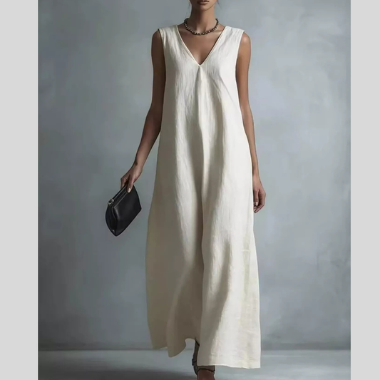 Full Size V-Neck Sleeveless Maxi Dress Plus Size