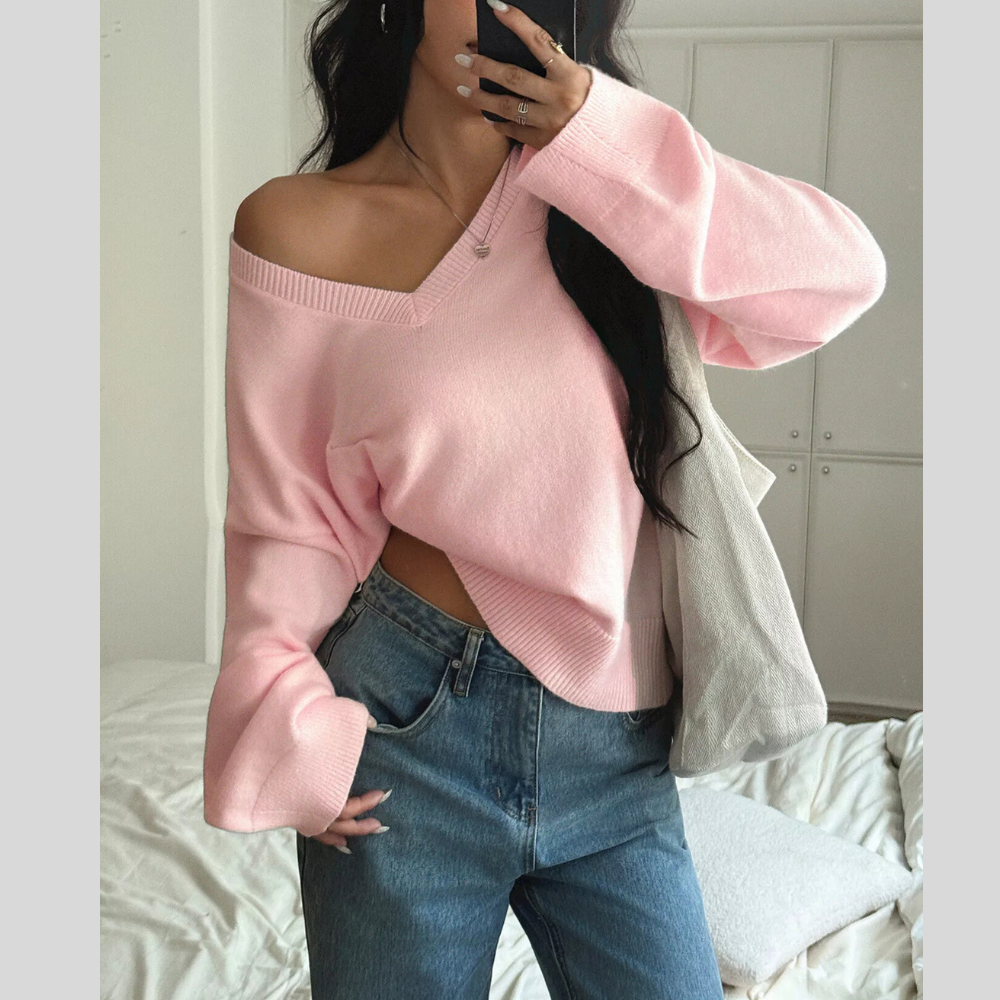 V-Neck Loose Fit Sweater