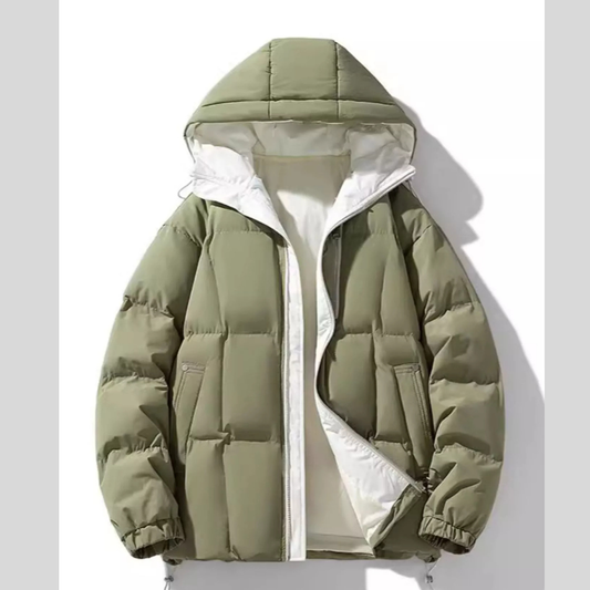 Men's Full Size Hooded Padded Casual Winter Coat Plus Size