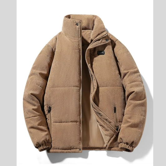 Men's Plus Size Corduroy Padded Winter Coat