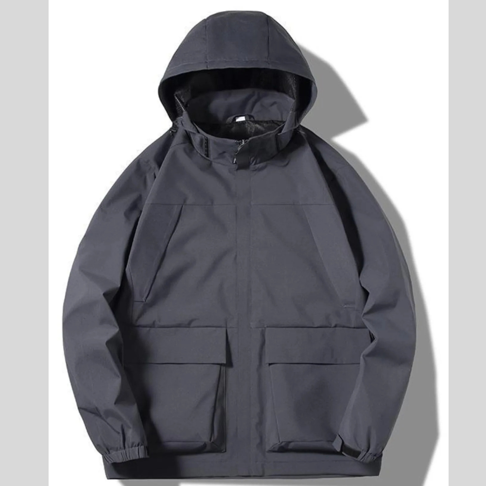 Men's Plus Size Hooded Windproof Outdoor Casual Jacket