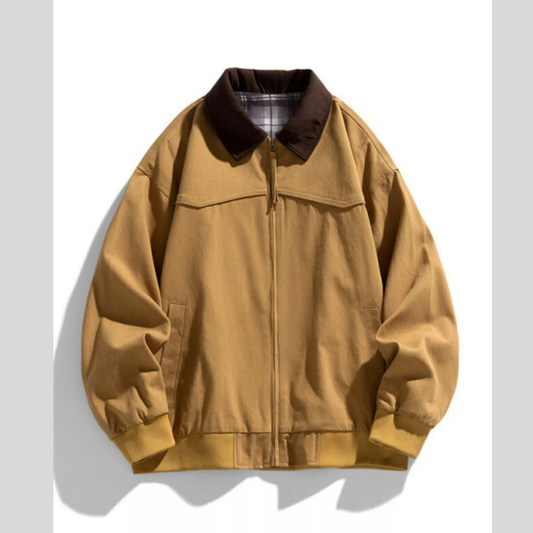 Men's Full Size Zip Up Long Sleeve Casual Jacket Plus Size