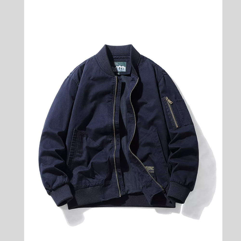 Men's Plus Size Urban Edge Zip-Up Long Sleeve Jacket