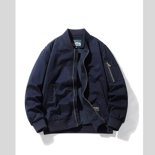 Men's Plus Size Urban Edge Zip-Up Long Sleeve Jacket