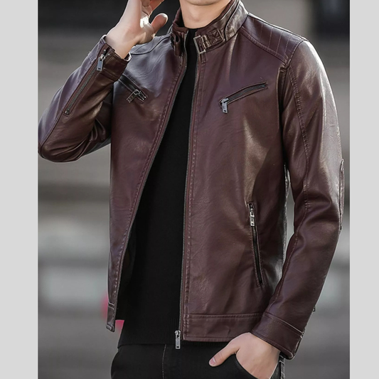 Men's Plus Size Heritage Rider Leather Jacket