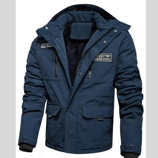 Men's Plus Size ArcticShield Winter Warm Hooded Padded Coat