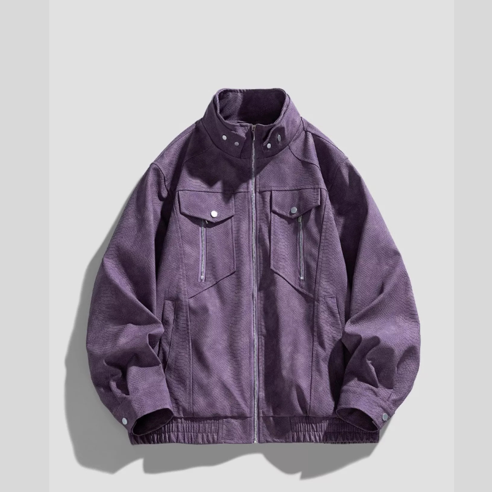 Men's Plus Size UrbanFlex Zip-Up Casual Jacket