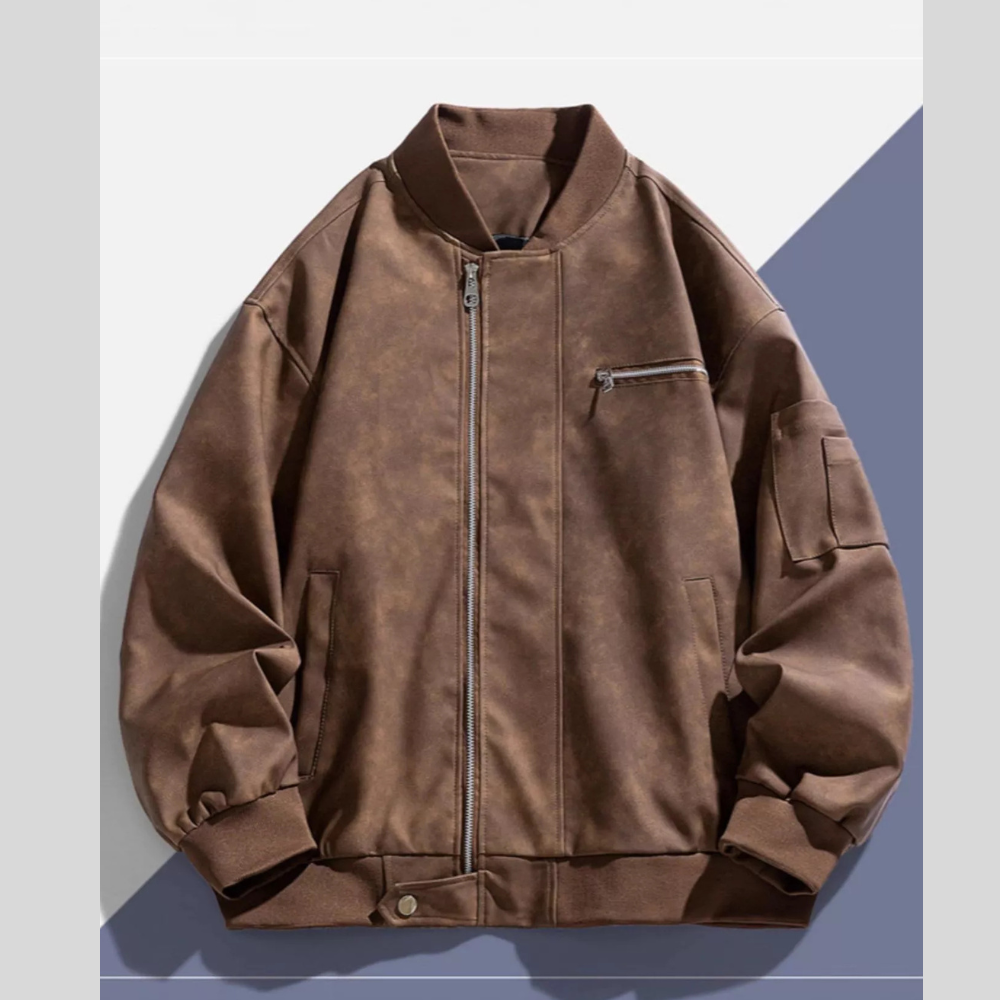 Men's Plus Size VentureLine Zip Bomber Jacket