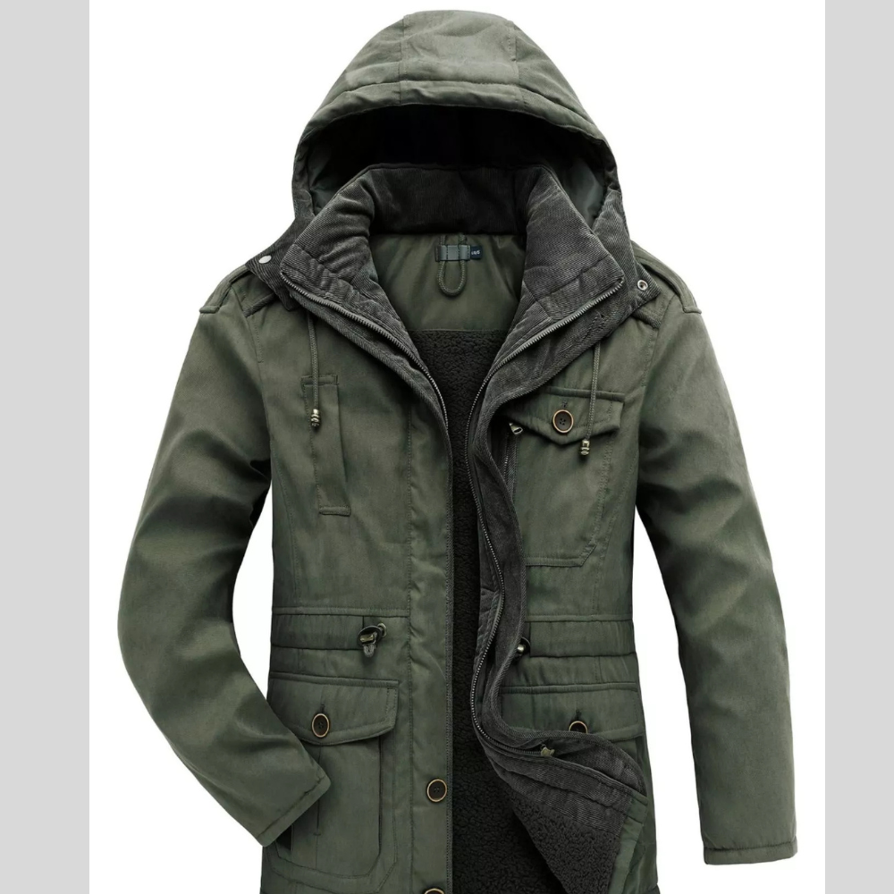 Men's FrostCore Hooded Zip-Up Winter Jacket