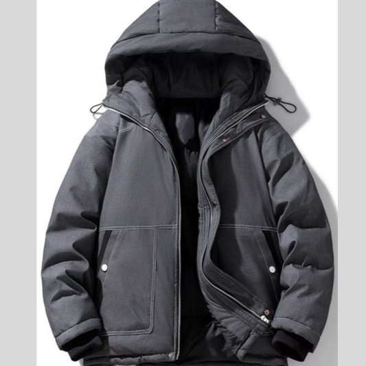 Men's Plus Size Warm Padded Hooded Puffer Casual Jacket