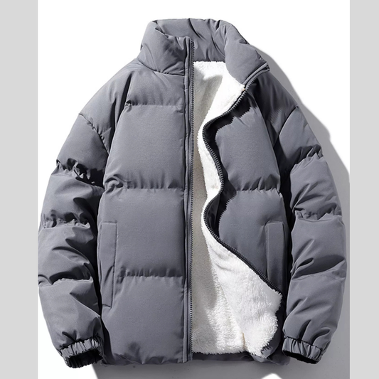 Men's Plus Size Zip Up Sherpa Lined Puffer Jacket