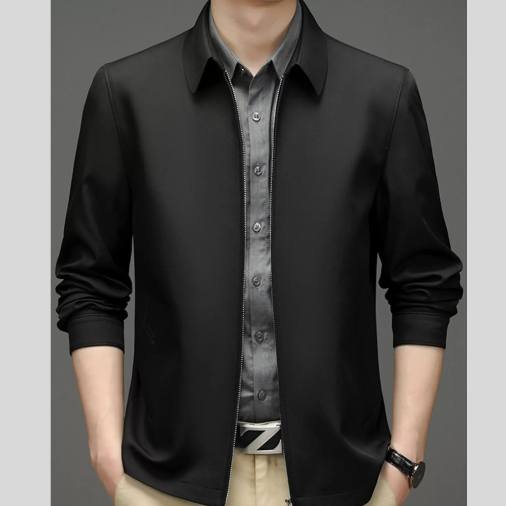 Men's Plus Size MetroEdge Casual Zip-Up Jacket