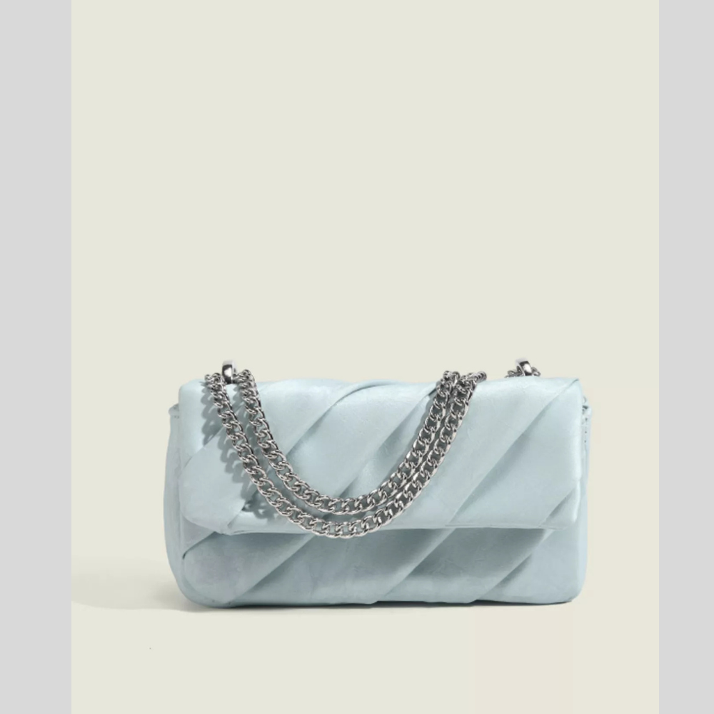 Ruched Flap Crossbody Bag