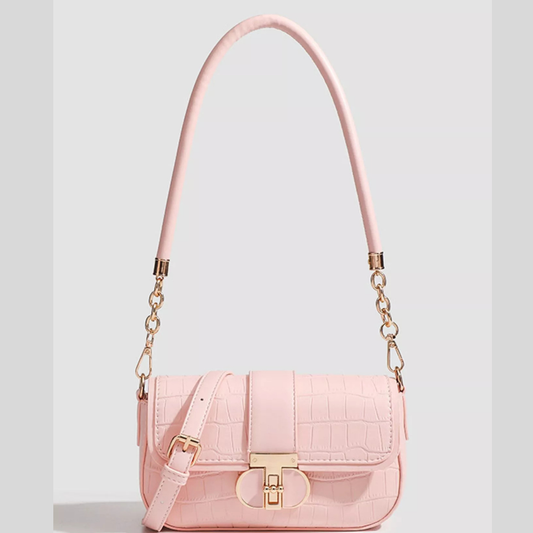 Textured Flap Shoulder Bag