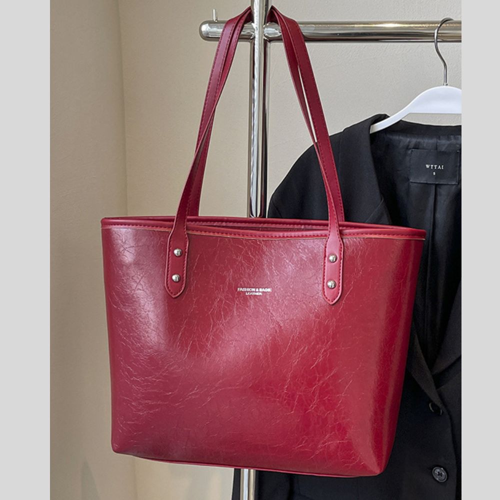 Faux Leather Shoulder Bag