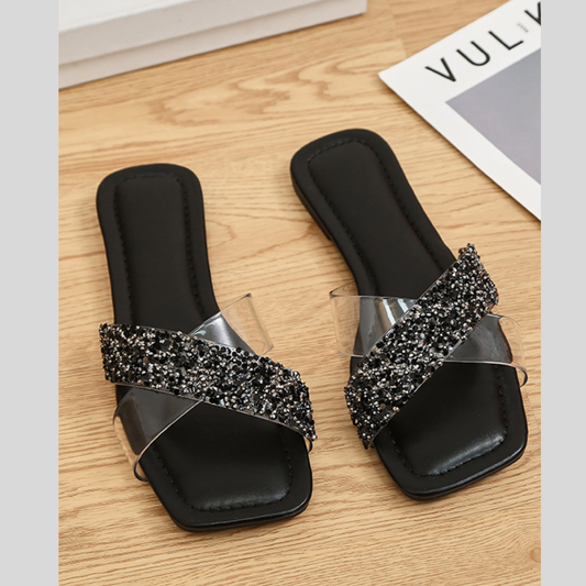 Open Toe Rhinestone Sandals