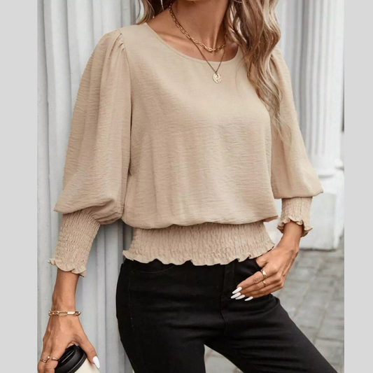 Puff Sleeve Smocked Blouse