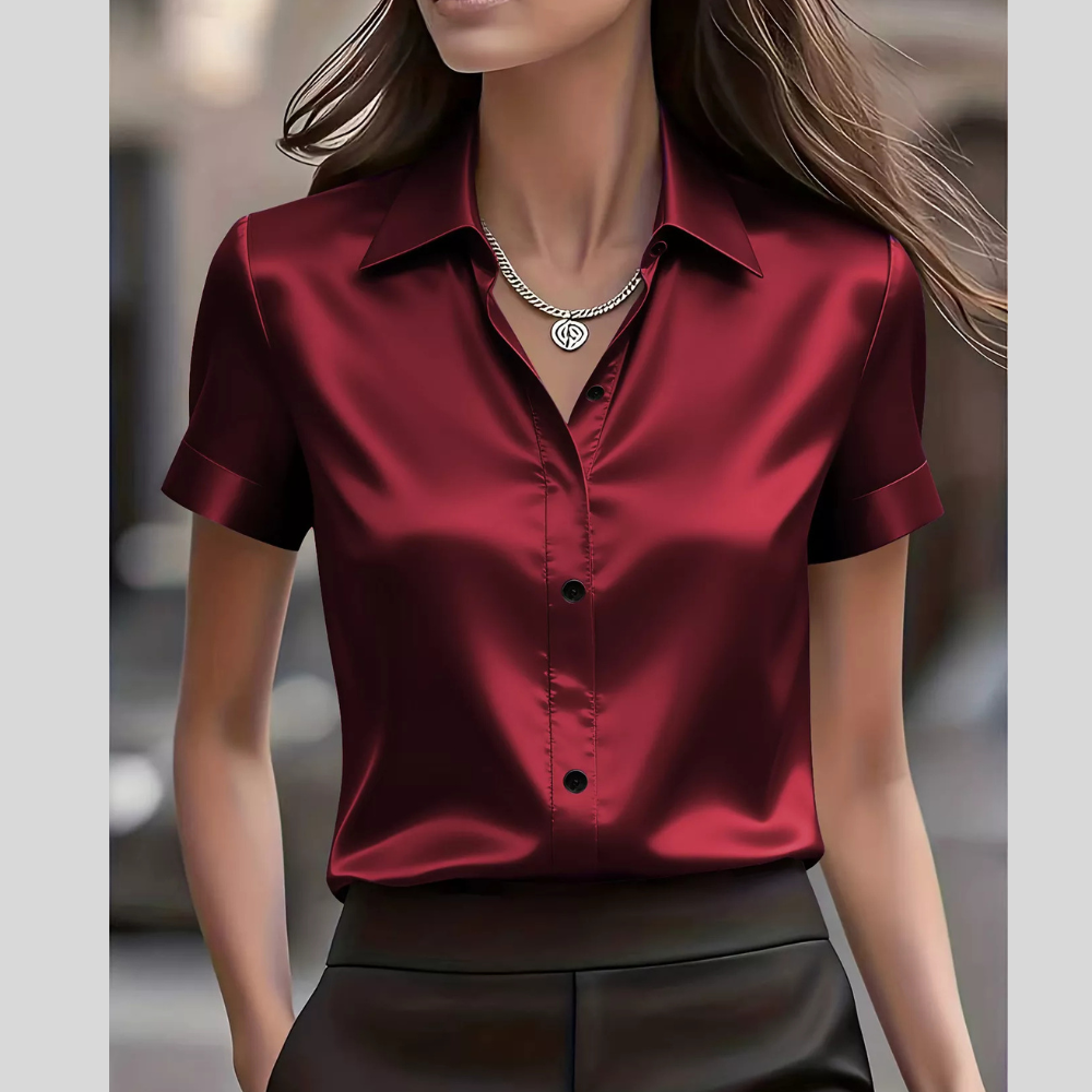 Satin Short-Sleeve Shirt