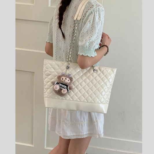 Quilted PU Leather Shoulder Bag