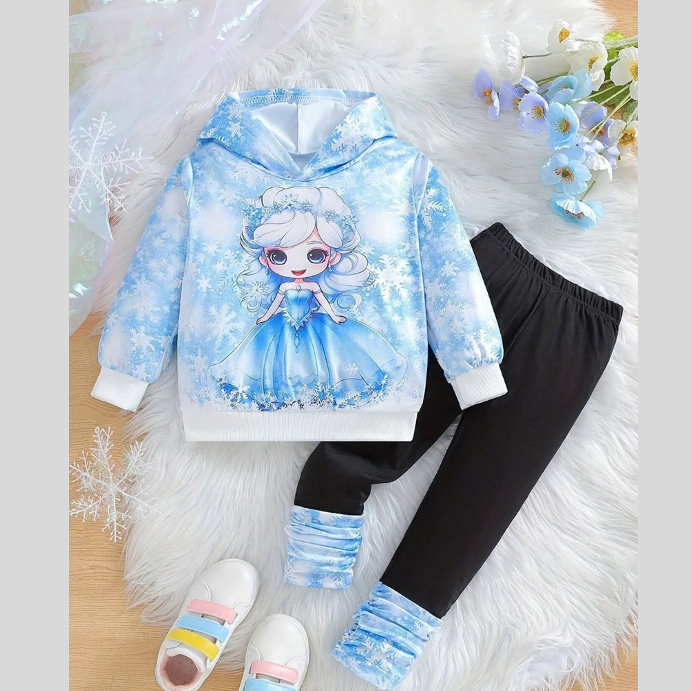 Children's Snowflake Hoodie and Leggings Set