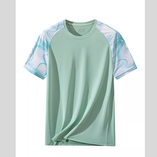 Men's Plus Size Color Block Short Sleeve T-Shirt