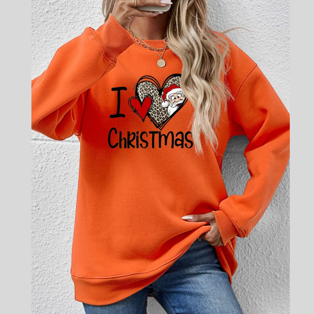 CHRISTMAS Graphic Round Neck Sweatshirt