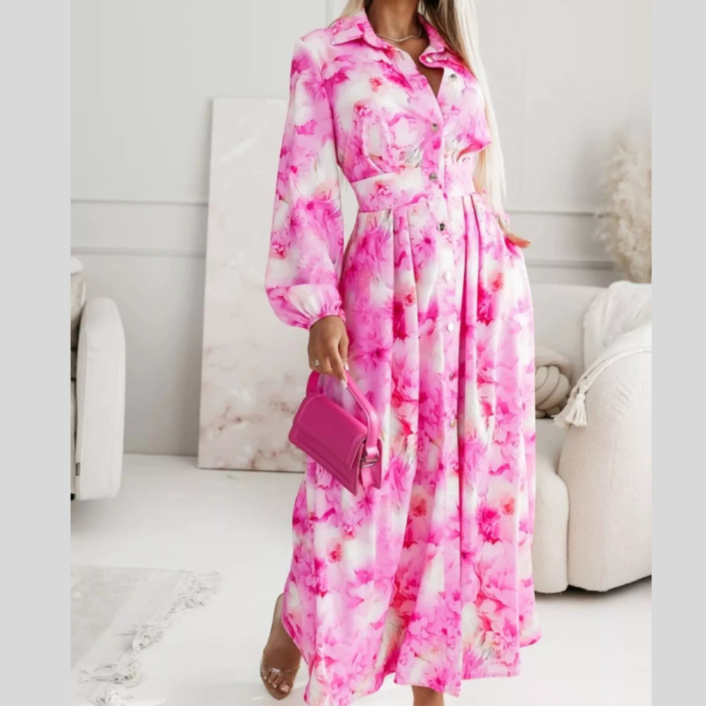 Long Sleeve Maxi Shirt Dress