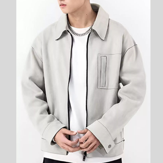 Men's Casual Lightweight Zip-Up Transitional Jacket