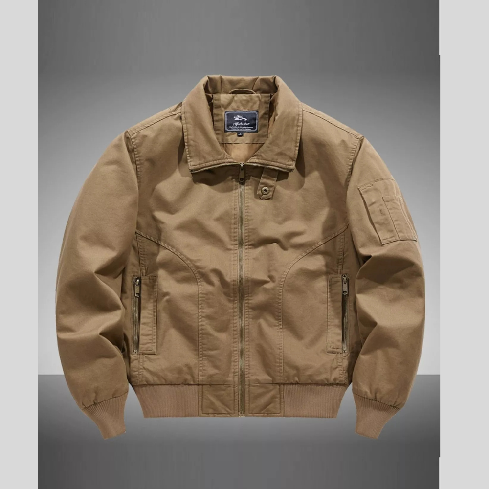 Men's Plus Size Casual Zip Up HarborEdge Bomber Jacket